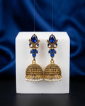 Beautiful Blue Stone Jhumka