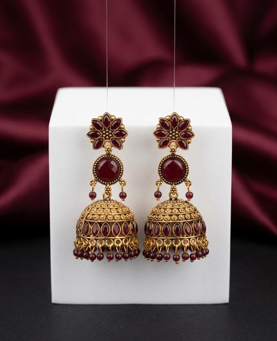 Jjumka With Maroon Stone