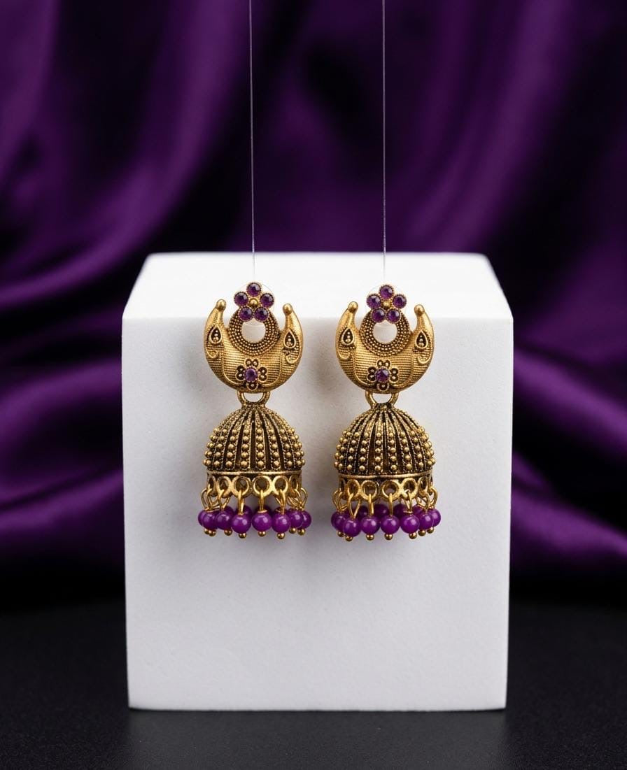 Purple Jhumka