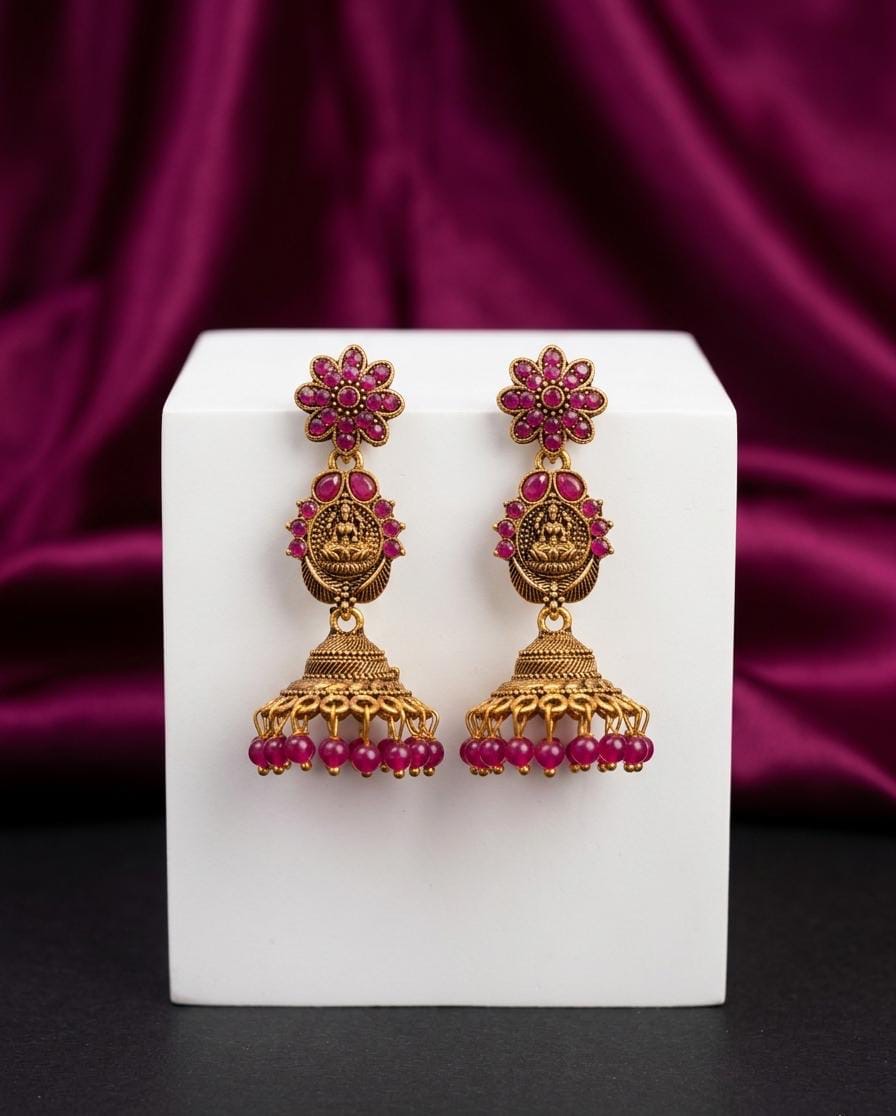Laxmi jhumka pink