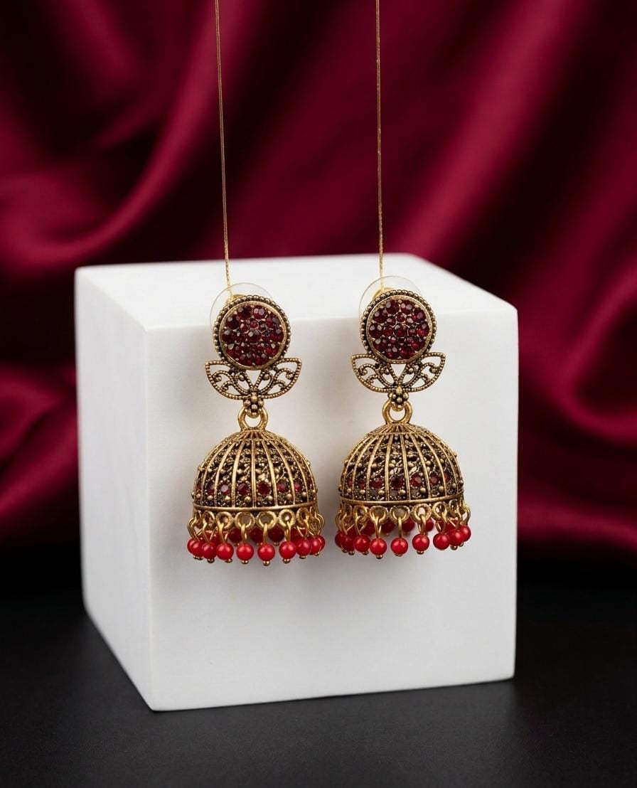 Maroon Jhumka