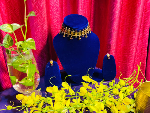 Coin Choker Neckpiece with cute Earrings