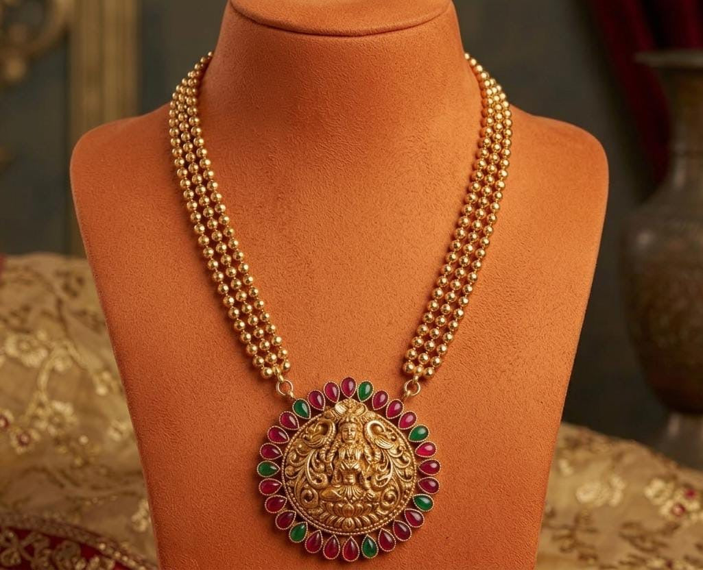 Mahalaxmi pendant heavy chain