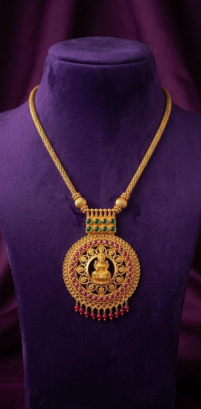 Premium Laxmi pendant short haram